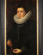 Copie d'apres le portrait d'Adrienne Perez, de Rubens