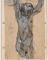 Christ en croix ; Homme nu de profil (au verso)