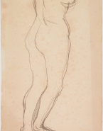 Femme nue debout, tournée vers la droite