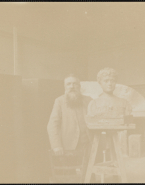 Rodin à côté du buste de Madame Simpson