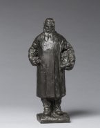 Auguste Rodin portant la tête de Balzac