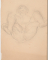 Femme nue de dos, de face, jambes écartées ; Femme nue sur le dos, de face, mains au sexe, jambes écartées (au verso)