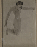 Femme nue agenouillée vers la droite