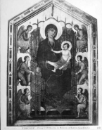 La Vierge et l’Enfant en majesté entourés de six anges par Cimabue