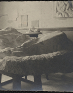 Lion couché par Marthe Abran (marbre)