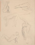 Cinq figures de danse d'après les dessins de Rodin D. 3090-1837-1853-?-3021