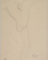 Femme nue, debout, un pied levé dans une main dite Ménade