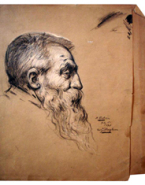 Portrait de Rodin, de profil