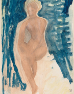 Femme nue assise