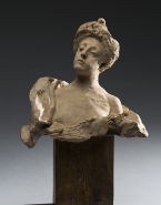 Buste de Marie Fenaille à la tête rejetée en arrière (avec drapé)
