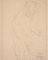 Homme nu, barbu, de profil à droite, un bras tendu, l'autre au-dessus de la tête, dit Ulysse