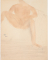 Femme nue assise, de face, jambes écartées, mains au sexe (face) / Femme nue, mains au sexe, jambes écartées (verso)