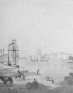Le Port de la Rochelle par Jean-Baptiste Corot (1851)