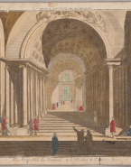 Perspective du vestibule et de l'escalier de Saint-Pierre de Rome