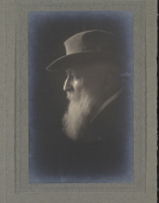 Portrait de Rodin coiffé d'un chapeau mou