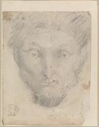 Portrait d'homme (recto)
Figure assise de profil (verso)