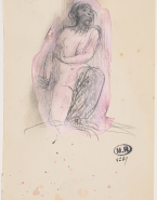 Femme nue, un genou en terre ; Femme nue debout (au verso)