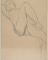 Femme nue allongée, une jambe posée sur une cuisse