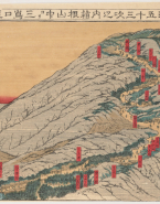 Vue de l'entrée de Mishima du Mont Hakone