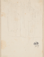 Chevet de la cathédrale d'Albi ? (Tarn) ; Clocher (au verso)