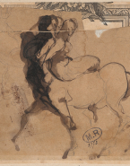 Centaure et femme en croupe