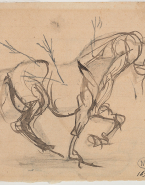 Centaure percé de flèches ; Deux personnages, l'un debout, l'autre agenouillé (au verso)