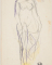 Femme nue maintenant son vêtement le long des jambes ; Femme nue aux cheveux dénoués (au verso)