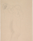 Femme nue debout, de profil à gauche, les bras à hauteur du visage