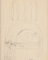 Portail de la Vierge à la cathédrale de Senlis ? (Oise) ; Chapiteau (au verso)
