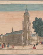 Vue en perspective de l'Université d'Augsbourg fondée par l'évêque Julien
