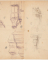 Profils de moulures et frontons de lucarnes à Azay-le-Rideau ? (Indre-et-Loire) ; Détails de lucarnes, colonnes et ornements de fronton (au verso)