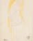 Femme à demi-nue, les mains à son vêtement ; Femme nue à la jambe levée (au verso)
