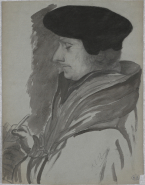 profil d'erasme d'après Holbein