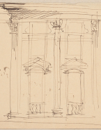 Façade à pilastres ; Façade en quelques traits (au verso)