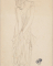 Femme drapée, les mains jointes sous les plis de son vêtement