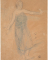 Danseuse cambodgienne tournée vers la droite ; Femme nue de profil au bras tendu (au verso)