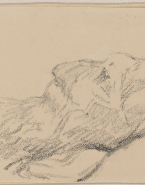 Tête de Rodin sur son lit de mort
