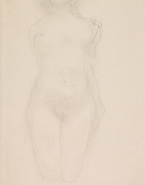 Femme nue agenouillée et de face