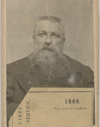 Portrait de Rodin pour sa carte de service de l'exposition de 1900