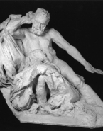 Victor Hugo nu assis, maquette pour le monument