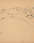 Femme nue allongée de profil