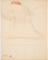 Femme nue assise de dos, jambes écartées