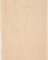 Femme nue debout, un bras tendu, de profil vers la droite