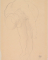 Femme nue debout, de face, penchée en avant