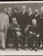 Rodin avec un groupe d'artistes tchèques