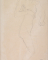 Femme nue debout, tournée vers la droite, bras et jambes pliés