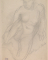 Femme nue assise, tenant son pied droit