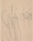 Femme à demi nue, penchée en avant, la chevelure tombante