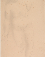 Femme nue de face, en appui sur une jambe
