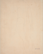 Femme nue, de dos, sur la pointe des pieds